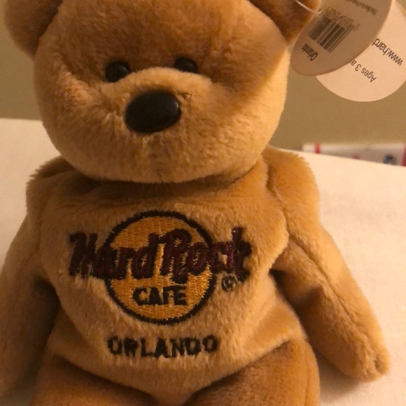 Vtg Hard Rock Cafe Isaac Beara Beanie Baby Orlando - Picture 2 of 3